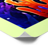 レインボー海リーフフィッシュデザイン ポスター (角)