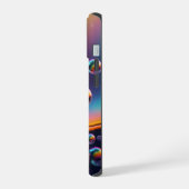 レインボー液滴iPhoneケース iPhone 15ケース (左側面)