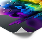 レインボー溶岩ランプの生き物ポスター ポスター (角)