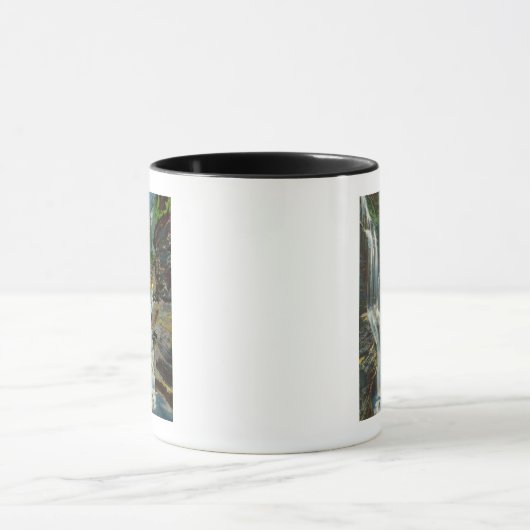 レインボー滝とブリッジの表示 マグカップ (中央)