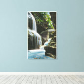 レインボー滝の表示2 キャンバスプリント (インサイチュ (ウッドフロア))