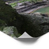 レインボー滝,ワトキンズグレン州パーク,ニューヨーク ポスター (角)