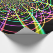 レインボー熱狂するスパイラル ラッピングペーパー (角)