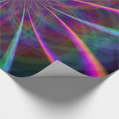 レインボー熱狂するフラワー2 ラッピングペーパー (角)