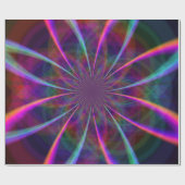 レインボー熱狂するフラワー2 ラッピングペーパー (フラット)