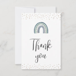 レインボー男の赤ちゃんシャワーサンキューカード サンキューカード