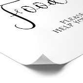 レインボー男の赤ちゃんフードベビーシャワーサイン ポスター (角)