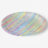 レインボー男の赤ちゃんベビーシャワー ペーパープレート (アングル)