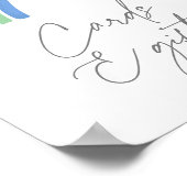 レインボー男女兼用ベビーシャワーカードとギフト ポスター (角)