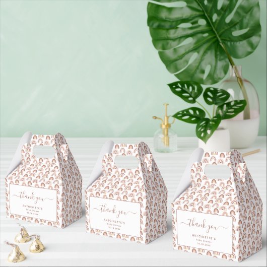 レインボー男女兼用ベビーシャワー フェイバーボックス (複数)