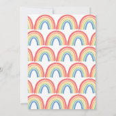 レインボー男女兼用ベビーシャワー 招待状 (裏面)