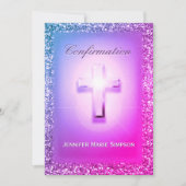 レインボー白熱［赤熱］光を放つカラーのクロスで確認。 招待状 (正面)