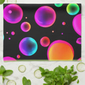 レインボー白熱［赤熱］光を放つバブルドリーム キッチンタオル (折り畳み)