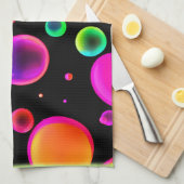 レインボー白熱［赤熱］光を放つバブルドリーム キッチンタオル (四つ折り)