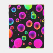 レインボー白熱［赤熱］光を放つバブルドリーム フリースブランケット (正面)