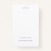 レインボー社員の写真ID名ロゴポートレート バッジ (裏面)