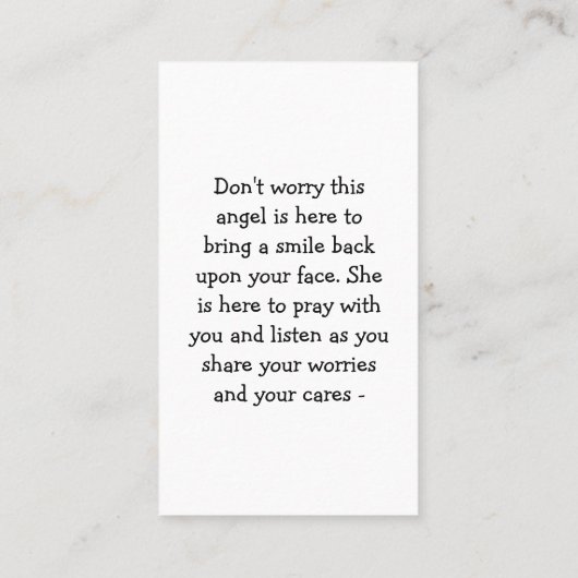 レインボー祈りの言葉カード 名刺 (裏面)