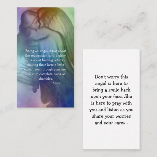 レインボー祈りの言葉カード 名刺 (正面/裏面)