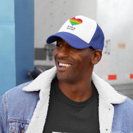 レインボー私のハートスマイル キャップ