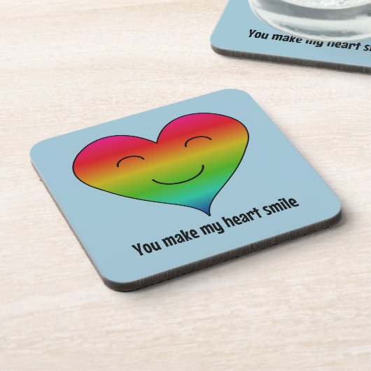 レインボー私のハートスマイル コースター (左側)