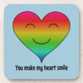レインボー私のハートスマイル コースター (正面)