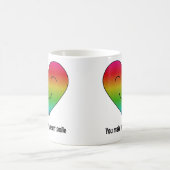 レインボー私のハートスマイル コーヒーマグカップ (中央)