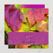 レインボー秋の結婚式招待状 招待状 (正面/裏面)