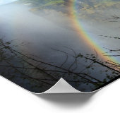 レインボー秋ウォーターウォーターウォーターウォーターウォーターパーク金ゴールドゴールデン ポスター (角)