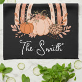 レインボー秋パンプキンスキッチン |秋の感謝祭 キッチンタオル (折り畳み)