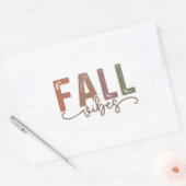 レインボー秋ビベス 楕円形シール (封筒)