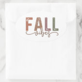 レインボー秋ビベス 楕円形シール (バッグ)