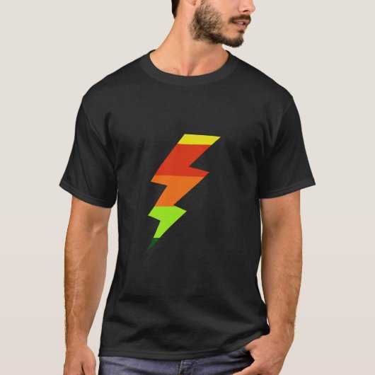 レインボー稲妻ボルト Tシャツ (正面)
