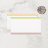 レインボー空白のカラーテンプレートエレガントモダン ノートカード (正面/裏面インサイチュ)