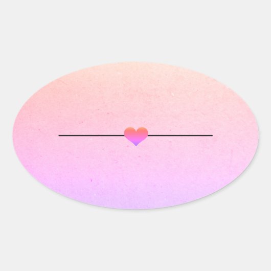 レインボー空白のクラシックラウンドステッカー 楕円形シール (正面)