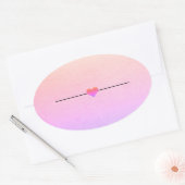 レインボー空白のクラシックラウンドステッカー 楕円形シール (封筒)