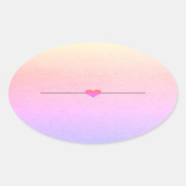 レインボー空白のクラシックラウンドステッカー 楕円形シール