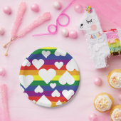 レインボー紙プレート ペーパープレート (パーティー)