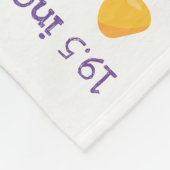 レインボー紙吹雪かわいいキティ猫ベビー誕生統計 フリースブランケット (角)