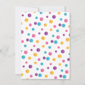 レインボー紙吹雪かわいい猫の誕生会 招待状 (裏面)