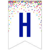 レインボー紙吹雪ふりかける誕生日パーティー バンティングフラッグ (第2の旗)