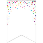 レインボー紙吹雪ふりかける誕生日パーティー バンティングフラッグ (第1の旗)