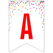 レインボー紙吹雪ふりかける誕生日パーティー バンティングフラッグ (第3の旗)