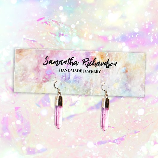 レインボー紙吹雪イヤリングホルダージュエリー表示装置 スキニー名刺