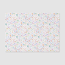 レインボー紙吹雪ウォーターカラードットティッシュペーパー 薄葉紙