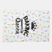 レインボー紙吹雪ベーキングクイーンおもしろいガン キッチンタオル (横)