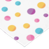 レインボー紙吹雪水玉模様バースデーパーティー テーブルクロス (アングル)