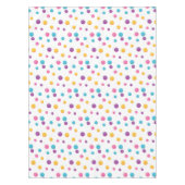 レインボー紙吹雪水玉模様バースデーパーティー テーブルクロス (正面)