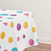レインボー紙吹雪水玉模様バースデーパーティー テーブルクロス (インサイチュ)