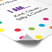 レインボー紙吹雪第5誕生日ポスター ポスター (角)