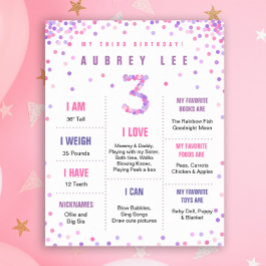 レインボー紙吹雪3歳のポスター ポスター